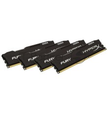 Модуль памяти Kingston 64GB 3000MHz DDR4 CL15 DIMM (Kit of 4) HyperX FURY Black