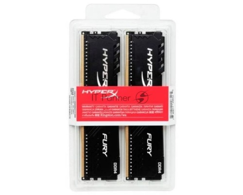 Память оперативная Kingston 16GB 2666MHz DDR4 CL16 DIMM (Kit of 2) 1Rx8 HyperX FURY Black