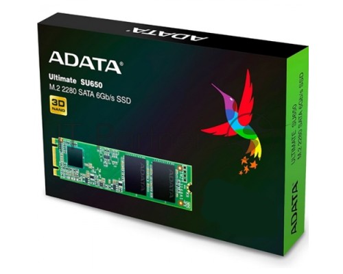 Накопитель SSD ADATA M.2 SATA III 120Gb ASU650NS38-120GT-C SU650 2280 (ASU650NS38-120GT-C)
