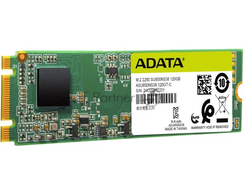 Накопитель SSD ADATA M.2 SATA III 120Gb ASU650NS38-120GT-C SU650 2280 (ASU650NS38-120GT-C)