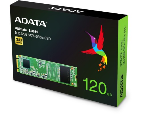 Накопитель SSD ADATA M.2 SATA III 120Gb ASU650NS38-120GT-C SU650 2280 (ASU650NS38-120GT-C)