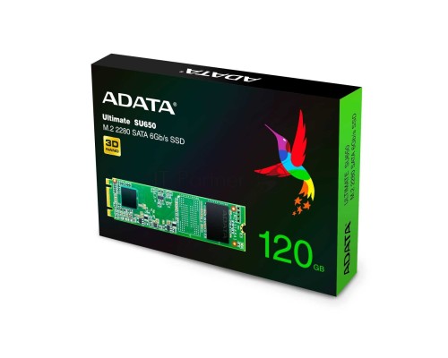 Накопитель SSD ADATA M.2 SATA III 120Gb ASU650NS38-120GT-C SU650 2280 (ASU650NS38-120GT-C)