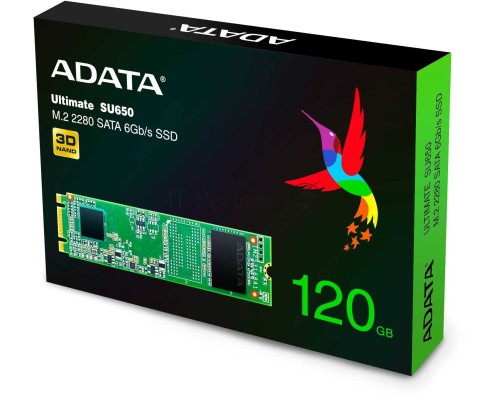 Накопитель SSD ADATA M.2 SATA III 120Gb ASU650NS38-120GT-C SU650 2280 (ASU650NS38-120GT-C)