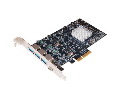 [Контроллер] Controller ST-Lab, PCI-E x1, U-1850, DUAL CORE, 3xUSB3.1(A) +1xUSB3.1(C), Ret