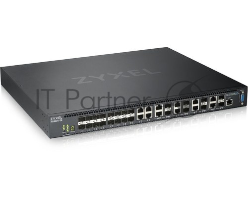 Коммутатор Zyxel XS3800-28 L2+ switch , 4xRJ-45: 1 / 2.5 / 5 / 10G, 8xCombo (SFP: 1 / 10G, RJ-45: 1 / 2.5 / 5 / 10G), 16xSFP +