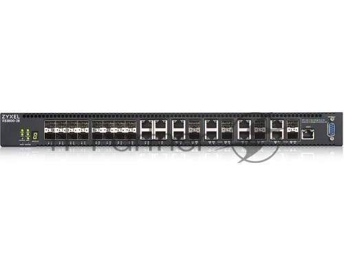 Коммутатор Zyxel XS3800-28 L2+ switch , 4xRJ-45: 1 / 2.5 / 5 / 10G, 8xCombo (SFP: 1 / 10G, RJ-45: 1 / 2.5 / 5 / 10G), 16xSFP +