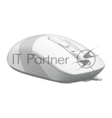 Мышь проводная A4Tech Fstyler FM10 белый/серый, 1600 dpi, USB, кнопки - 4