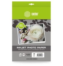Фотобумага Cactus CS-GA4130100ED, A4, для струйной печати, 100л, 130г/м2, белый, покрытие глянцевое