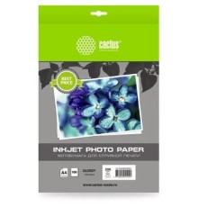 Фотобумага Cactus CS-GA4200100ED, A4, для струйной печати, 100л, 200г/м2, белый, покрытие глянцевое