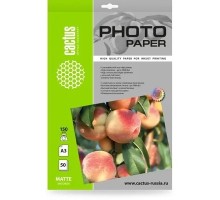 Фотобумага Cactus CS-MA315050, A3, для струйной печати, 50л, 150г/м2, белый, покрытие матовое