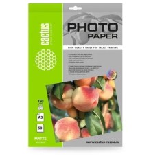 Фотобумага Cactus CS-MA315050, A3, для струйной печати, 50л, 150г/м2, белый, покрытие матовое