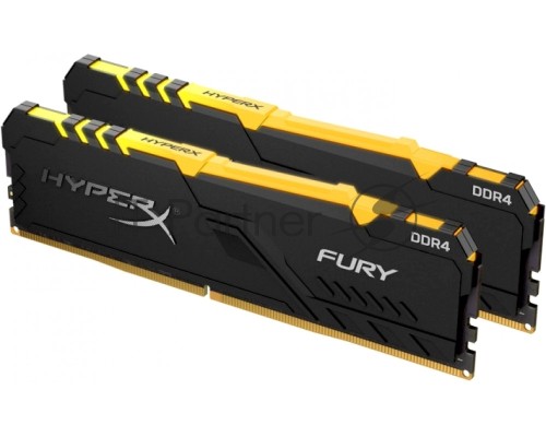 Память оперативная Kingston 32GB 3466MHz DDR4 CL16 DIMM (Kit of 2) HyperX FURY RGB