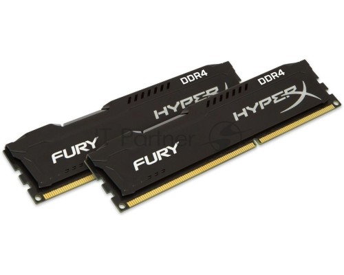 Модуль памяти Kingston DRAM 8GB 2400MHz DDR4 CL15 DIMM (Kit of 2) HyperX FURY Black EAN: 740617293470