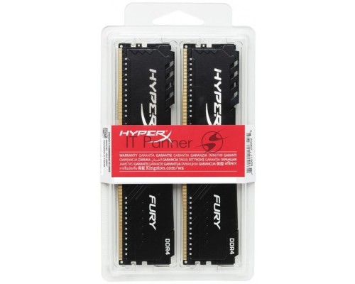 Модуль памяти Kingston DRAM 8GB 2400MHz DDR4 CL15 DIMM (Kit of 2) HyperX FURY Black EAN: 740617293470