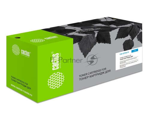 Картридж лазерный Cactus CS-CF461X голубой (22000стр.) для HP Color LJ Enterprise M652dn/M653dn/M681dh