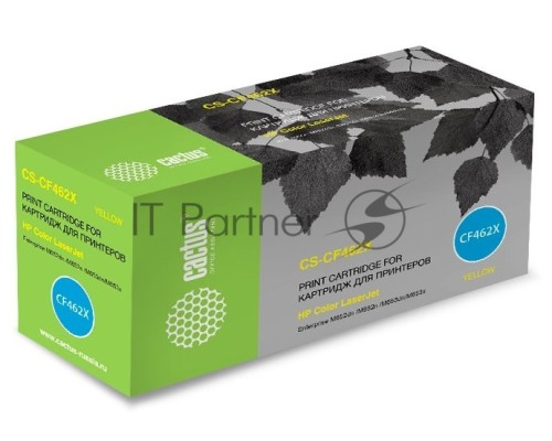 Картридж лазерный Cactus CS-CF462X желтый (22000стр.) для HP Color LJ Enterprise M652dn/M653dn/M681dh