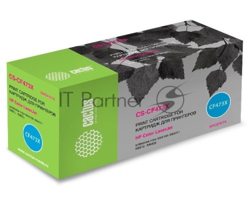 Картридж лазерный Cactus CS-CF473X пурпурный (23000стр.) для HP Color LJ Enterprise Flow M681dh/M681f/M682z