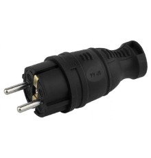 ЭРА Б0044540 Вилка V8-B-IP44 каучуковая с заземлением прямая 16A IP44 черная