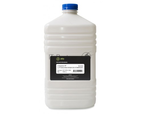 Тонер Cactus CS-THPU-1000 черный флакон 1000гр. для принтера HP LJ P1005/1006/1505/M125/127/M604/307/608