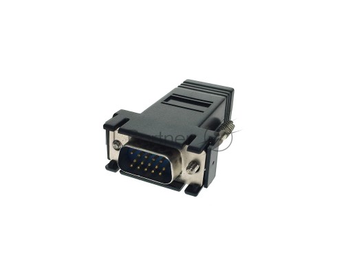 Удлинитель VGA male to RJ45 female Espada (по витой паре) (EVGAM to RJ45F) (39467)