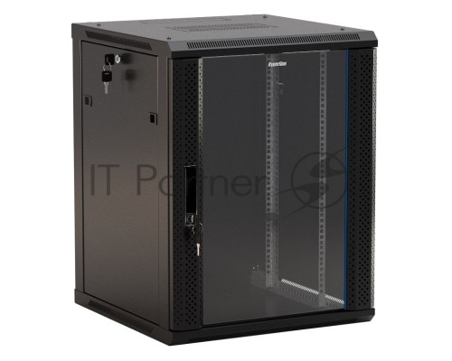 Шкаф настенный Hyperline TWB-1266-GP-RAL900419-дюймовый (19