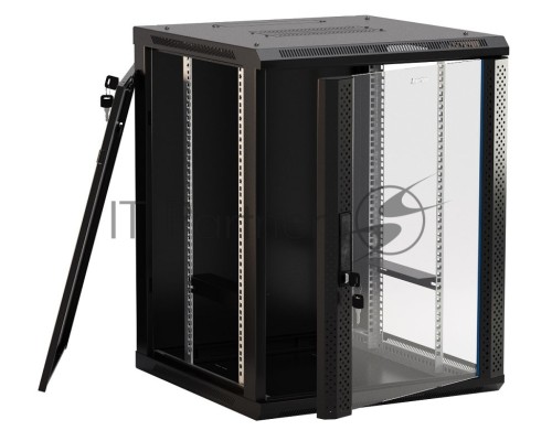 Шкаф настенный Hyperline TWB-1266-GP-RAL900419-дюймовый (19