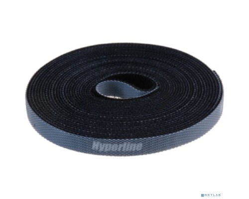 Лента (липучка) Hyperline WASNR-5x9-BK в рулоне, ширина 9 мм, длина 5 м, черная