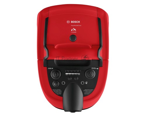 Пылесос Bosch BWD421PET красный, 2100 Вт, уборка влажная/сухая, пылесборник контейнер 5 л