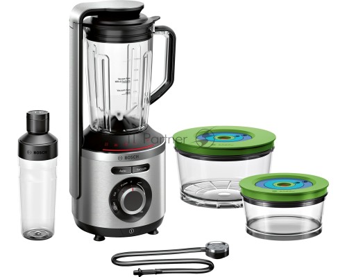 Блендер Bosch Блендер Bosch/ 1000Вт, Vacuum (создание вакуума), дробление льда, чистка; 2 вакуумных контейнера объёмом 1,5 л и 0,75 л, дорожная бутылка 500 мл