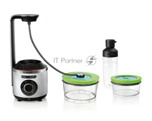 Блендер Bosch Блендер Bosch/ 1000Вт, Vacuum (создание вакуума), дробление льда, чистка; 2 вакуумных контейнера объёмом 1,5 л и 0,75 л, дорожная бутылка 500 мл