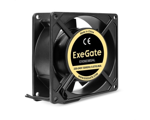 [Вентиляторы] Exegate EX289011RUS Вентилятор 220В AC ExeGate EX09238SAL (92x92x38 мм, Sleeve bearing (подшипник скольжения, алюминиевый корпус, подводящий провод 30 см, 2700RPM, 39dBA, RTL)