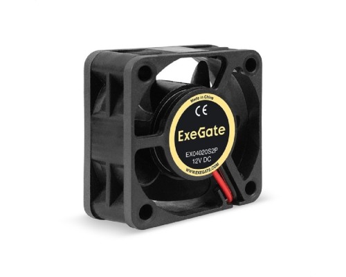 [Вентиляторы] Exegate EX294955RUS Вентилятор 12В DC ExeGate EX04020S2P (40x40x20 мм, Sleeve bearing (подшипник скольжения), 2pin (разъем 2.54), 6500RPM, 28dBA)