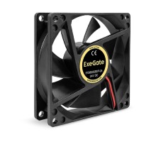 Exegate EX295207RUS Вентилятор 24B DC ExeGate EX08025B2P-24 (80x80x25 мм, 2-Ball (двойной шарикоподшипник), 2pin, 2850RPM, 28.5dBA)