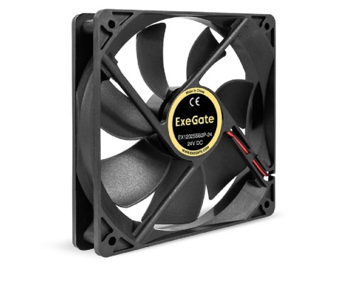 [Вентиляторы] Exegate EX295211RUS Вентилятор 24В DC ExeGate EX12025B2P-24 (120x120x25 мм, 2-Ball (двойной шарикоподшипник), 2pin, 2150RPM, 35.3dBA)