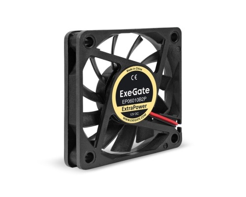 [Вентиляторы] Exegate EX295224RUS Вентилятор 12В DC ExeGate ExtraPower EP06010B2P (60x60x10 мм, 2-Ball (двойной шарикоподшипник), 2pin, 3200RPM, 26dBA)