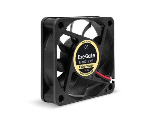 [Вентиляторы] Exegate EX295226RUS Вентилятор 12В DC ExeGate ExtraPower EP06015B2P (60x60x15 мм, 2-Ball (двойной шарикоподшипник), 2pin, 5000RPM, 34dBA)