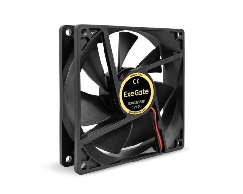 [Вентиляторы] Exegate EX295241RUS Вентилятор 12В DC ExeGate EX09225B2P (92x92x25 мм, 2-Ball (двойной шарикоподшипник), 2pin, 2150RPM, 27dBA)