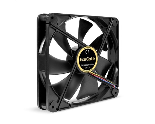 [Вентиляторы] Exegate EX295248RUS Вентилятор 12В DC ExeGate EX14025S4P-PWM (140x140x25 мм, Sleeve bearing (подшипник скольжения), 4pin, PWM, 24dBA)