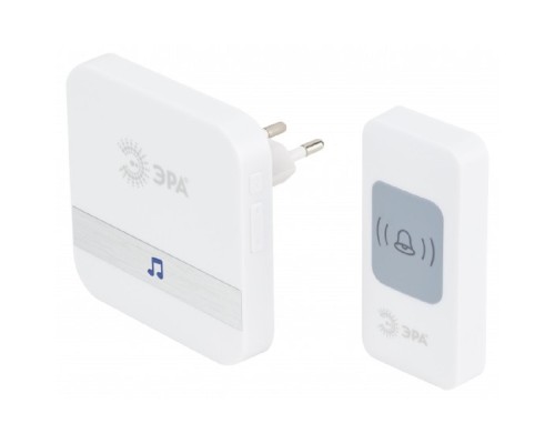 [Звонки] ЭРА Б0054088 Звонок дверной C95 беспроводной, от сети, белый, 52 мелодии 