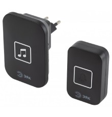 ЭРА Б0054086 Звонок дверной С97 беспроводной, от сети, черный, 60 мелодий 