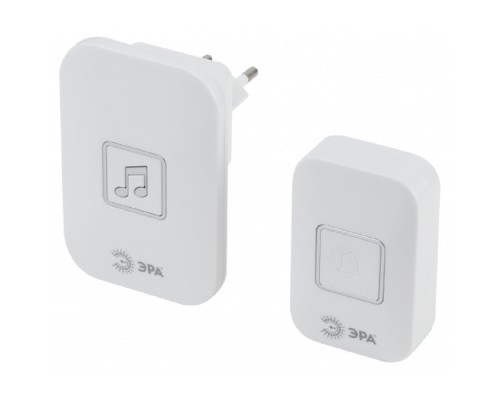 [Звонки] ЭРА Б0054089 Звонок дверной С98 беспроводной, от сети, белый, 60 мелодий 
