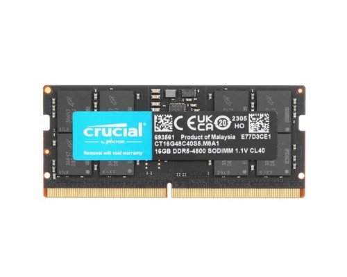 [Модуль памяти] DDR5 Crucial 16Gb 4800MHz CT16G48C40S5 CL40 SO-DIMM
