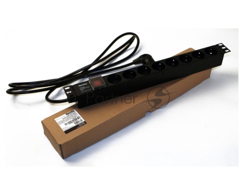 Hyperline SHE19-8SH-S-2.5EU Блок розеток для 19