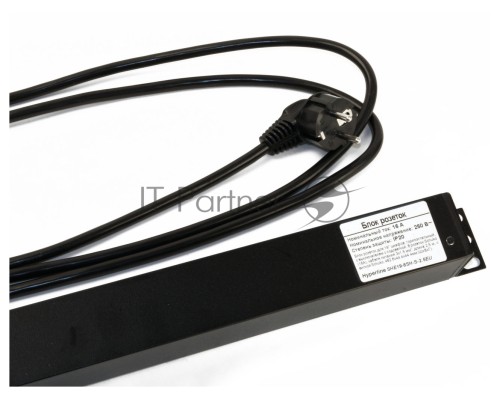 Hyperline SHE19-8SH-S-2.5EU Блок розеток для 19