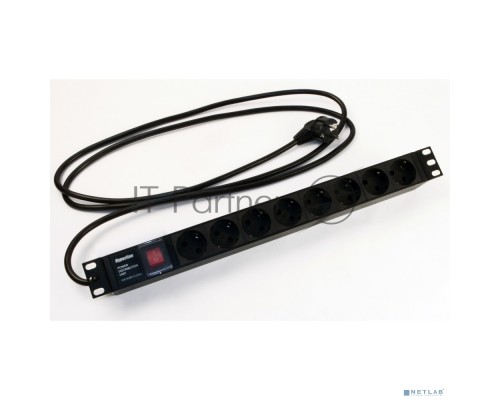 Hyperline SHE19-8SH-S-2.5EU Блок розеток для 19