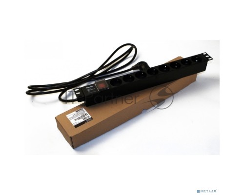 Hyperline SHE19-8SH-S-2.5EU Блок розеток для 19