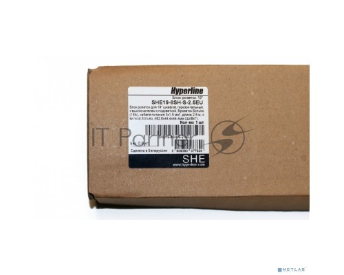 Hyperline SHE19-8SH-S-2.5EU Блок розеток для 19