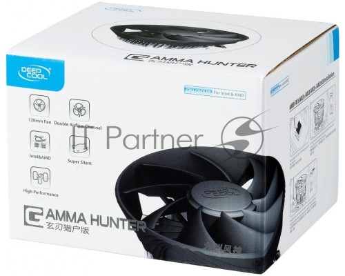 Кулер Deepcool GAMMA HUNTER 95W Soc-FM2+/AM2+/AM3+/1150/1151/1155/ 3-pin 21dB Al  252gr Ret