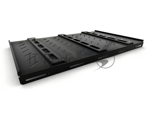 Hyperline TSH3H-850-RAL9004 Полка стационарная усиленная, глубина 850 мм, с боковым креплением, нагрузка до 100 кг, для шкафов серии TTB, TTBR, 485х850мм (ШхГ), цвет черный (RAL 9004)