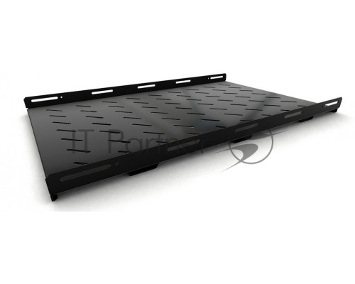 Hyperline TSH3H-850-RAL9004 Полка стационарная усиленная, глубина 850 мм, с боковым креплением, нагрузка до 100 кг, для шкафов серии TTB, TTBR, 485х850мм (ШхГ), цвет черный (RAL 9004)